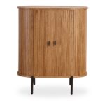 Florence Jalousieschrank mit Lamellen in Eiche 70x40x85 cm