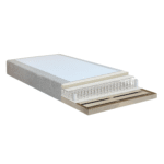 Premium Boxspringbett in Beige 140x200 cm mit 7 cm Memoryschaum Topper, exkl. Bettbeine – Bild 6