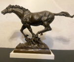 Tierskulptur-Bronzefigur-Pferd in Bronze nach Pierre Jules Mene signiert – Bild 2