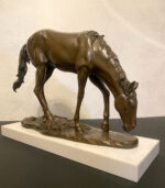 Bronzefigur- Pferd in Bronze nach Pierre Jules Mene auf  Marmorplatte signiert – Bild 8