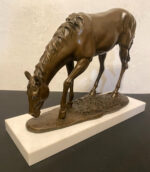 Bronzefigur- Pferd in Bronze nach Pierre Jules Mene auf  Marmorplatte signiert – Bild 9