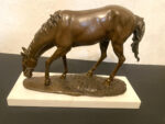 Bronzefigur- Pferd in Bronze nach Pierre Jules Mene auf  Marmorplatte signiert – Bild 3