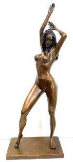 Bronzefigur - Bronze Akt von Raymondo signiert auf Bronzeplatte – Bild 2