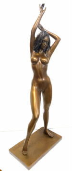 Bronzefigur - Bronze Akt von Raymondo signiert auf Bronzeplatte – Bild 8