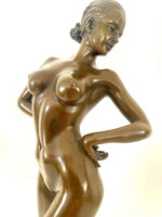 Bronzefigur-  Bronze Akt signiert Raymondo  auf Marmorsockel – Bild 3