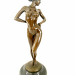 Bronzefigur-  Bronze Akt signiert Raymondo  auf Marmorsockel