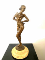 Bronzefigur-  Bronze Akt signiert Raymondo  auf hellen Marmorsockel – Bild 4