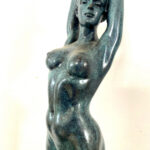 Stilvolle Bronzefigur - Bronze Akt signiert Raymondo auf Marmorsockel