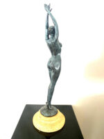 Stilvolle Bronzefigur - Bronze Akt signiert Raymondo auf Marmorsockel – Bild 6