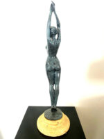 Stilvolle Bronzefigur - Bronze Akt signiert Raymondo auf Marmorsockel – Bild 8