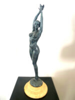 Stilvolle Bronzefigur - Bronze Akt signiert Raymondo auf Marmorsockel – Bild 5