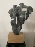Bronzeskulptur - Moderne Kunst Bronze Akt auf  Eichen Sockel signiert Raymondo – Bild 8