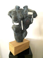 Bronzeskulptur - Moderne Kunst Bronze Akt auf  Eichen Sockel signiert Raymondo – Bild 2