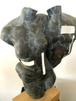 Bronzeskulptur - Moderne Kunst Bronze Akt auf  Eichen Sockel signiert Raymondo – Bild 4
