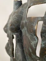 Bronzeskulptur - Moderne Kunst Bronze Akt auf  Eichen Sockel signiert Raymondo – Bild 7