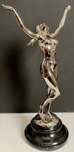 Raymondos Collecters Edition Bronzeskulptur verchromt durchlaufend nummeriert 5/10 – Bild 4