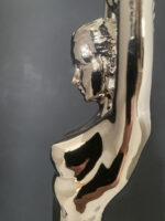 Bronzefigur -Akt von Raymondo verchromt mit Künstlersignatur limitiert num.10/10 – Bild 9