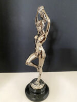 Bronzefigur -Akt von Raymondo verchromt mit Künstlersignatur limitiert num.10/10 – Bild 8