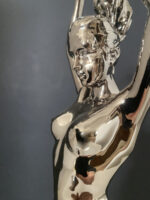 Bronzefigur -Akt von Raymondo verchromt mit Künstlersignatur limitiert num.10/10 – Bild 7