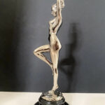 Bronzefigur -Akt von Raymondo verchromt mit Künstlersignatur limitiert num.10/10