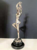 Bronzefigur -Akt von Raymondo verchromt mit Künstlersignatur limitiert num.10/10 – Bild 3