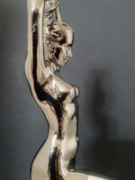 Bronzefigur -Akt von Raymondo verchromt mit Künstlersignatur limitiert num.10/10 – Bild 4