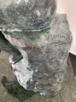 Moderne Kunst -Bronze Statue - Der Denker auf Marmorsockel signiert Rodin – Bild 13