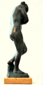 Moderne Kunst - Bronze Skulptur - Eva signiert Rodin auf Marmorsockel – Bild 3
