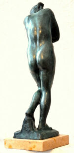 Moderne Kunst - Bronze Skulptur - Eva signiert Rodin auf Marmorsockel – Bild 4