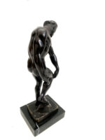 Adam nach Auguste Rodin Bronzefigur Nachguss signiert auf Marmorsockel – Bild 6