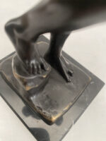 Adam nach Auguste Rodin Bronzefigur Nachguss signiert auf Marmorsockel – Bild 7