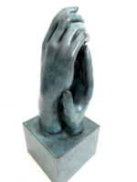 Skulptur "Die Kathedrale" (1908) Bronzeskulptur signiert Rodin auf Bronzesockel – Bild 7