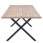 Susan - Esstisch, Eiche Massiv, Weißgeölt, 300x95 cm (Vorbereitet Für Ansteckplatten) – Bild 4