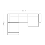 Hailey - Wohnlandschaften, Modulsofa in Beige mit 4 Elemente - Chaiselongue, rechts L: 368 X D: 247 X H: 65 cm – Bild 6
