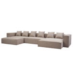 Hailey – Rechtsseitiges Chaiselongue-Modulsofa mit Hocker sand L: 415 x T: 172 x H: 65 cm – Bild 6