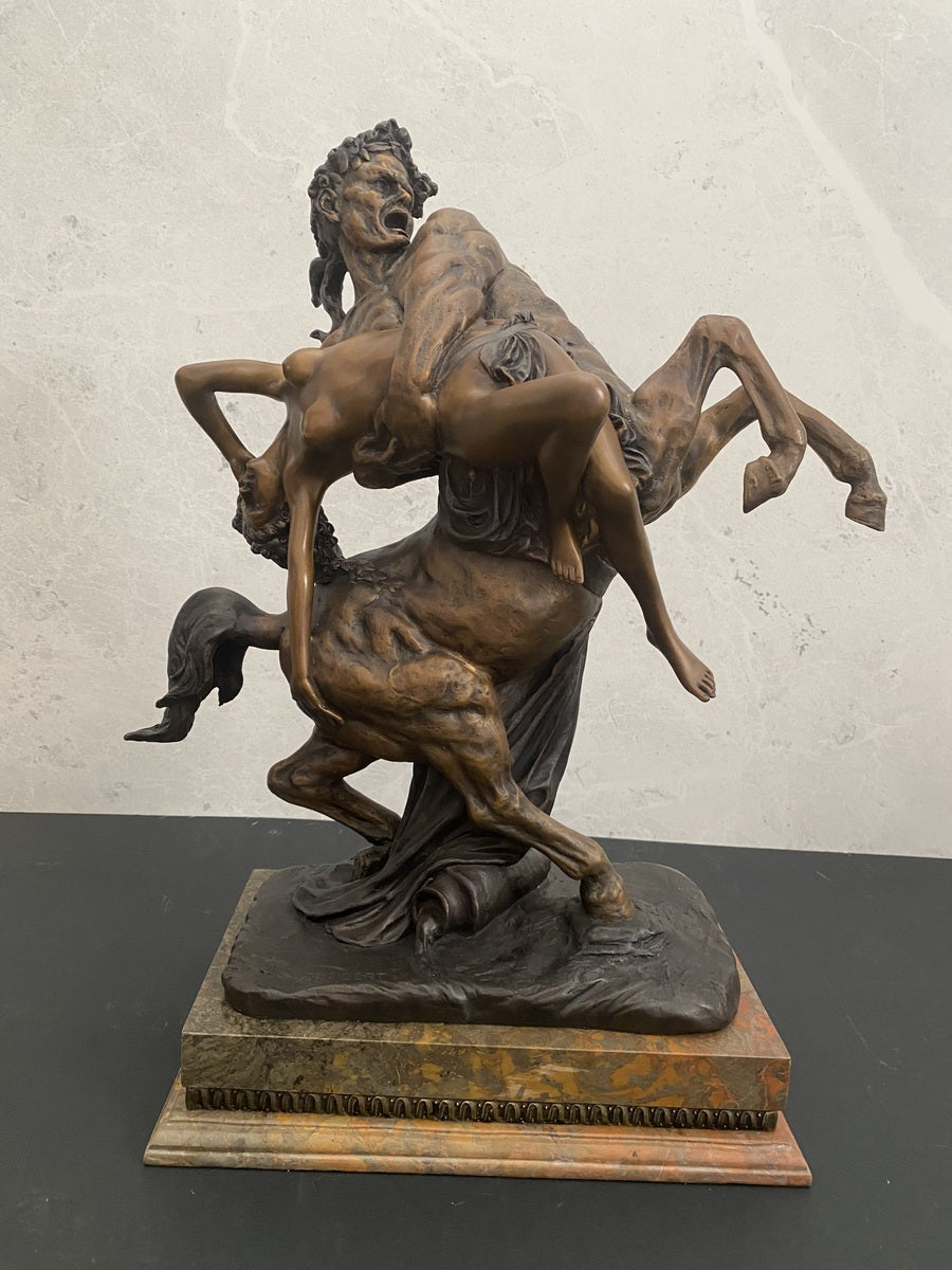 ZentaurNessus-004 XL Bronzefigur signiert 28kg -Die Entführung von Deianira durch Zentaur Nessus – Bild 1