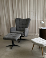 Alfred Sessel Mit Kippfunktion Und Fußhocker, grau – Bild 3