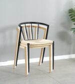 Bella Esszimmerstuhl - weiß mit Geflechtsitz – Bild 9