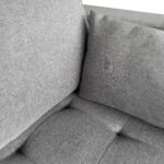 Brandy – Sofa mit Chaiselongue, rechts und links Wendbar, grau - L: 290 x T: 96 x H: 80 cm – Bild 7