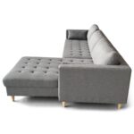 Brandy – Sofa mit Chaiselongue, rechts und links Wendbar, grau - L: 290 x T: 96 x H: 80 cm – Bild 12