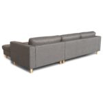 Brandy – Sofa mit Chaiselongue, rechts und links Wendbar, grau - L: 290 x T: 96 x H: 80 cm – Bild 11