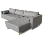 Brandy – Sofa mit Chaiselongue, rechts und links Wendbar, grau - L: 290 x T: 96 x H: 80 cm – Bild 5