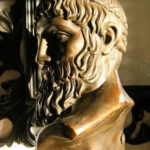 Poseidon Bronze Büste - Griechische Mythologie auf Sockel