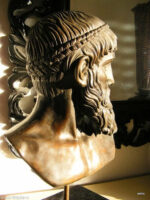 Poseidon Bronze Büste - Griechische Mythologie auf Sockel – Bild 3