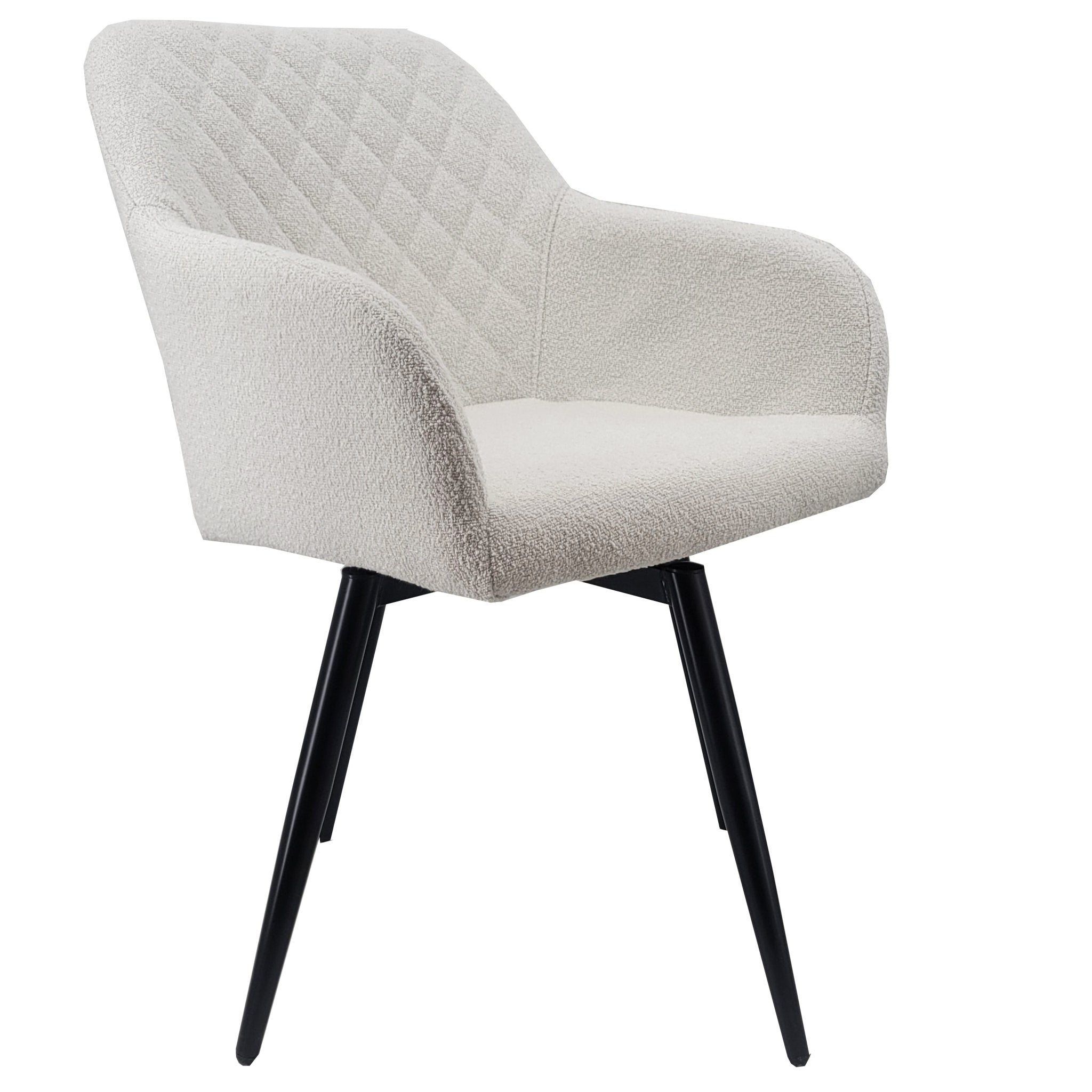 carlo-hvid-boucle-spisebordsstol-drejestol-med-armlaen-312122-123-1 Carlo Armlehnstuhl/Drehstuhl - Weißer Bouclé mit 360-Grad-Drehfunktion – Bild 1