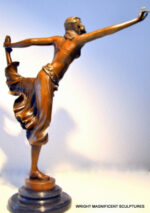 Claire Jeanne Roberte Colinet    Art Deco Bronze Tänzerin – Bild 3