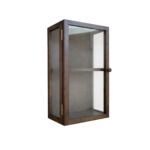 Piper wandhängender Vitrinenschrank60x40x20 cm Eiche geräuchert