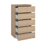 Maise Kommode H:114 x B:65 x T:41 cm mit 5 Schubladen in Eichenoptik – Bild 4