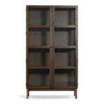 Havanna Räuchereiche Vitrine mit 2 Türen -180x40x100 cm