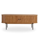 Florence Jalousi TV-Tisch mit Lamellen in Eiche 138x40x55 cm
